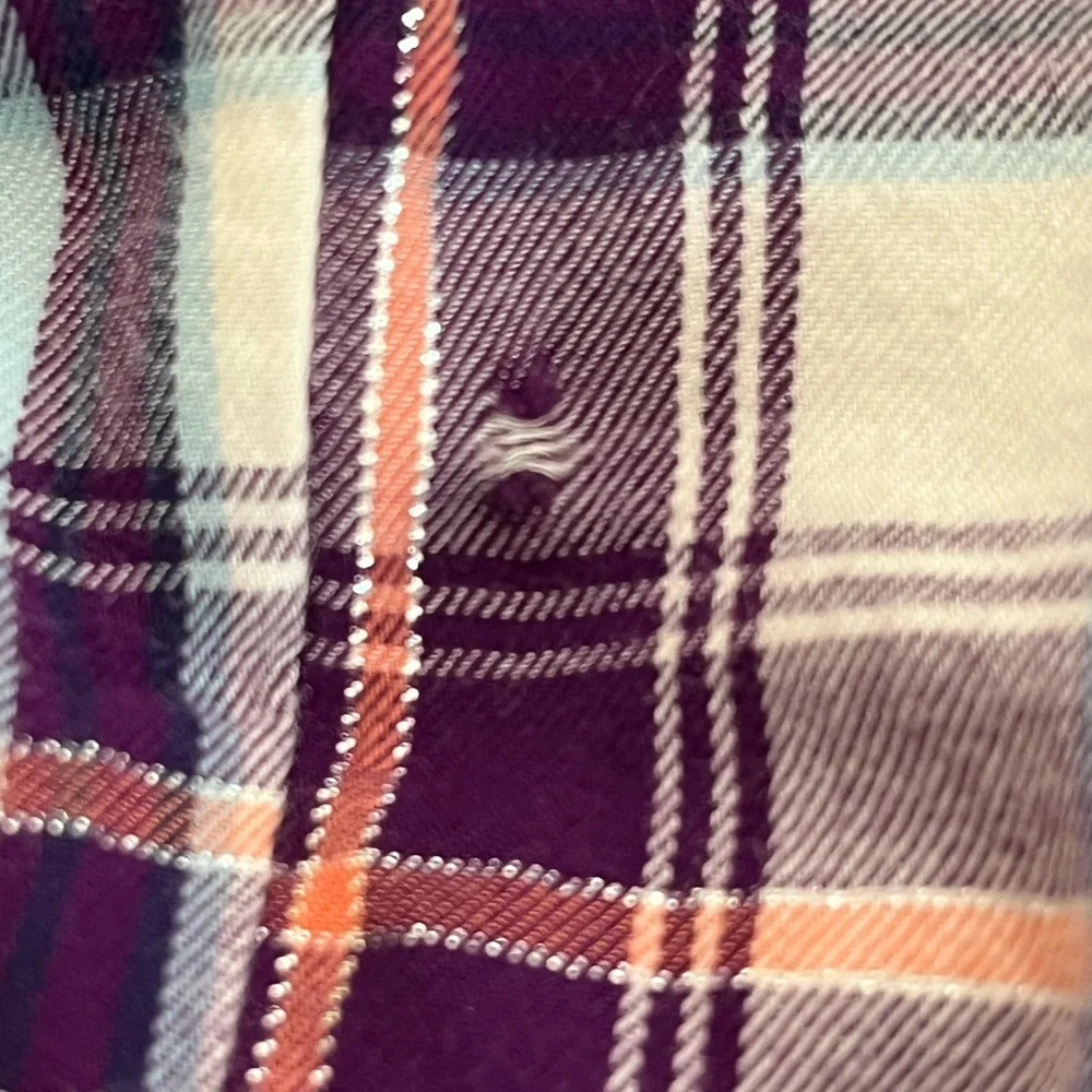 Victoria's Secret 2 Piece Pajama Plum Plaid Pants‎ Light Plum Top Women's XS